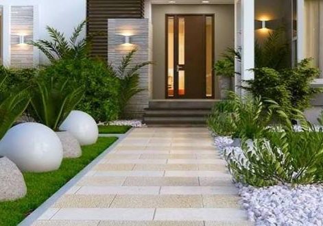 front yard modern landscaping project_01